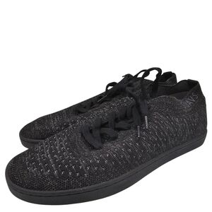 SUAVS The Zilker Lace Up Knit Sneakers Black & Charcoal Travel Packable